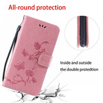 Case Huawei P Smart 2019 Butterflies and Flowers with Strap Case Huawei P Smart 2019 Butterflies and Flowers with Strap