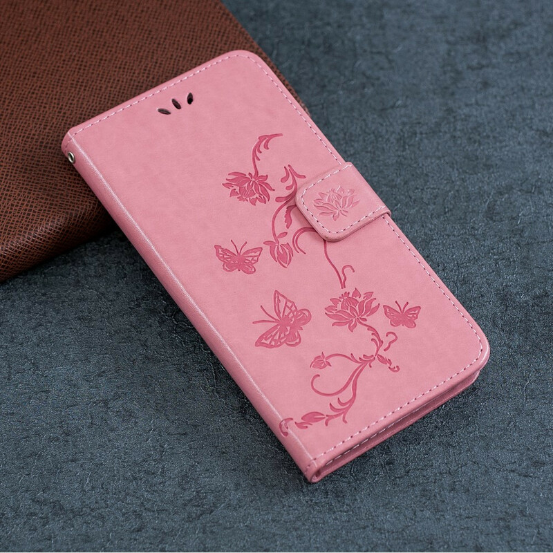 Case Huawei P Smart 2019 Butterflies and Flowers with Strap Case Huawei P Smart 2019 Butterflies and Flowers with Strap