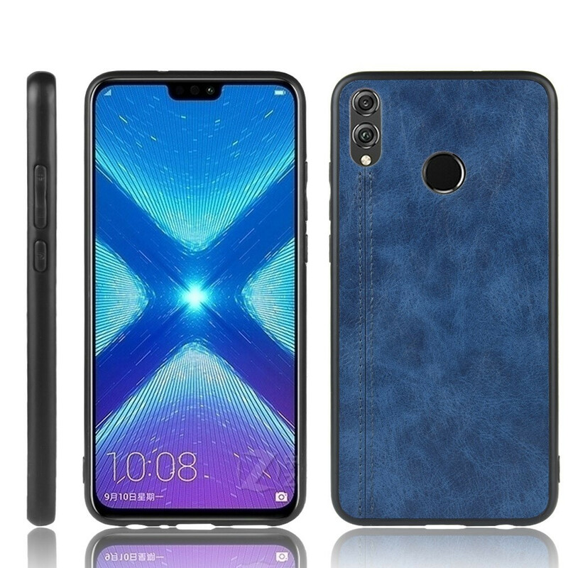 Case Honor 8X Style Cuir Coutures
