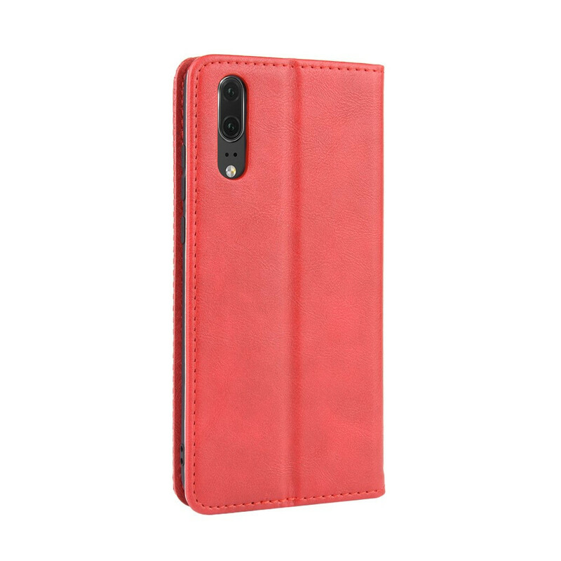 Flip Cover Huawei P20 Leather Effect Vintage Stylish