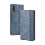 Flip Cover Huawei P20 Leather Effect Vintage Stylish