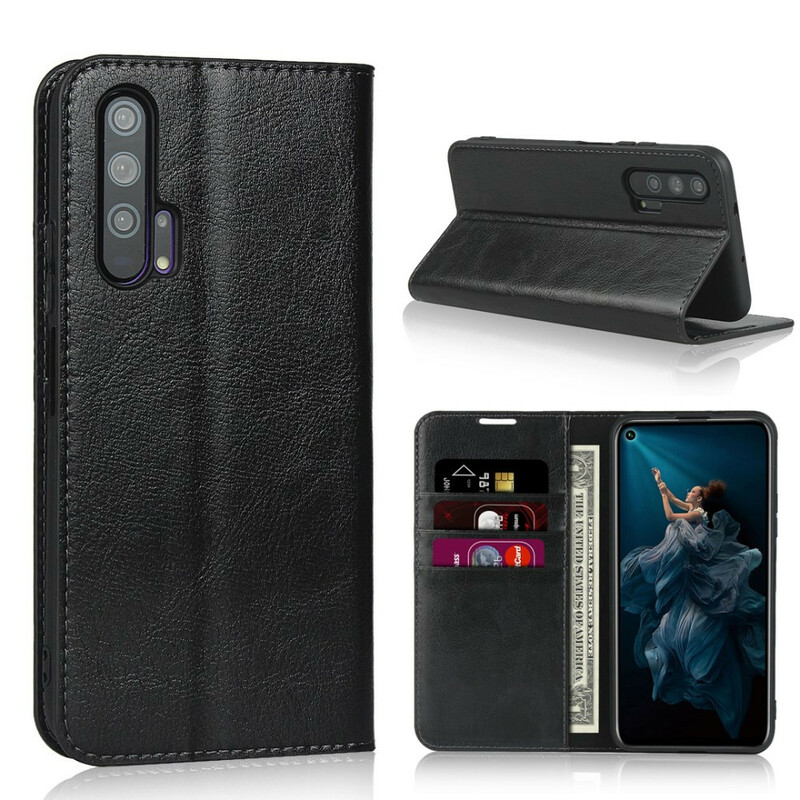 Honor 20 Pro Genuine Aged Leather Flip Cover