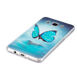 Samsung Galaxy J7 2016 Blue Butterfly Case