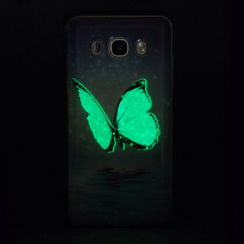 Samsung Galaxy J7 2016 Blue Butterfly Case