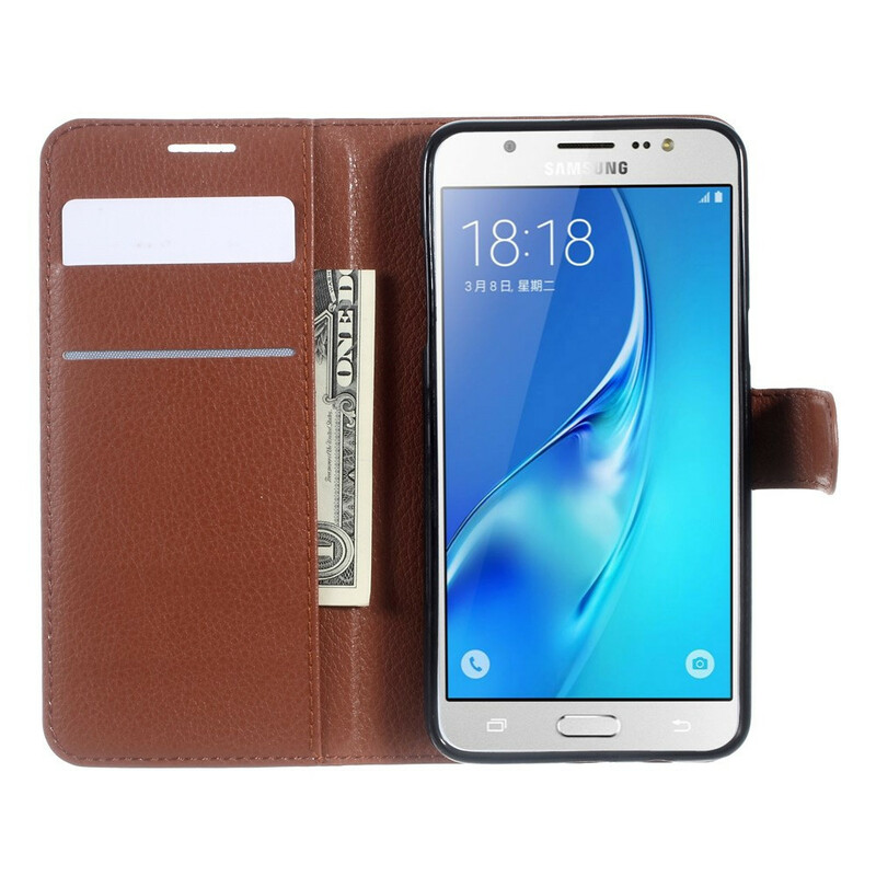 Cover Samsung Galaxy J5 2016 Simili Cuir Lychee