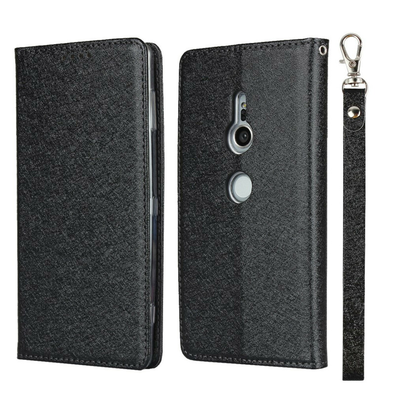Flip Cover Sony Xperia XZ2 Style Soft Leather with Strap
