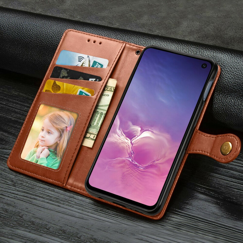 Samsung Galaxy S10e Leatherette Case with Vintage Clasp