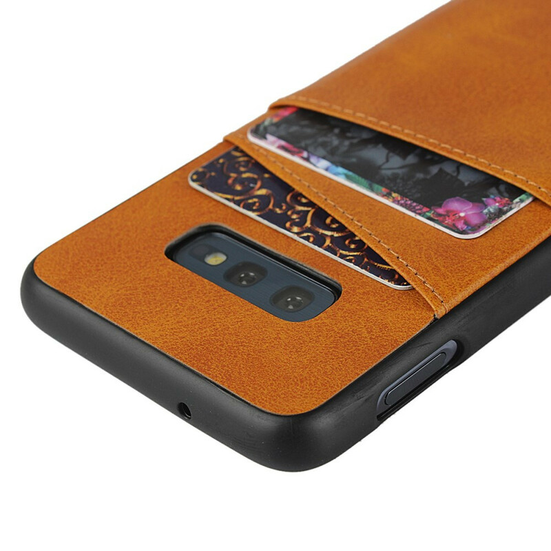 Case Samsung Galaxy S10e Texture Cuir Double Porte Cartes