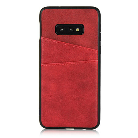 Case Samsung Galaxy S10e Texture Cuir Double Porte Cartes