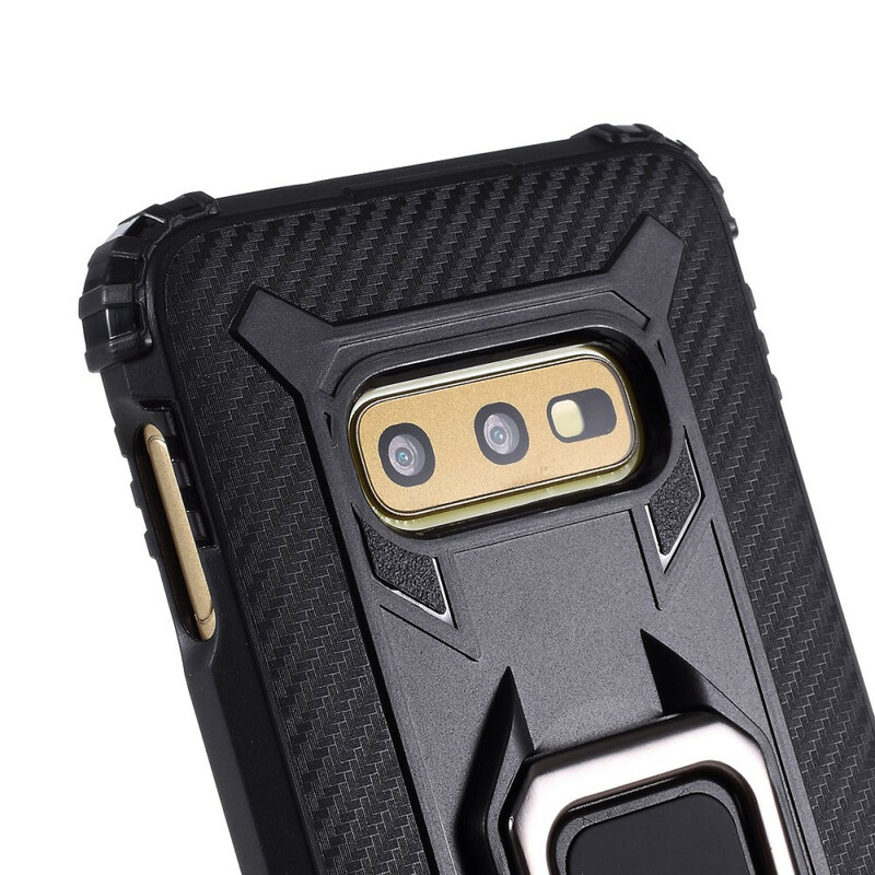 Samsung Galaxy S10e Ring and Carbon Fiber Case