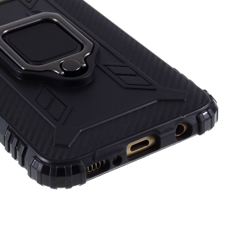 Samsung Galaxy S10e Ring and Carbon Fiber Case