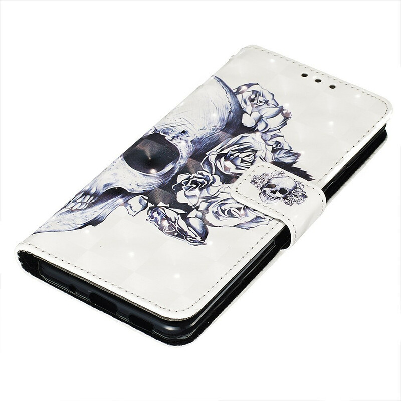 Samsung Galaxy S20 Flowered Skull Case