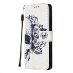 Samsung Galaxy S20 Flowered Skull Case