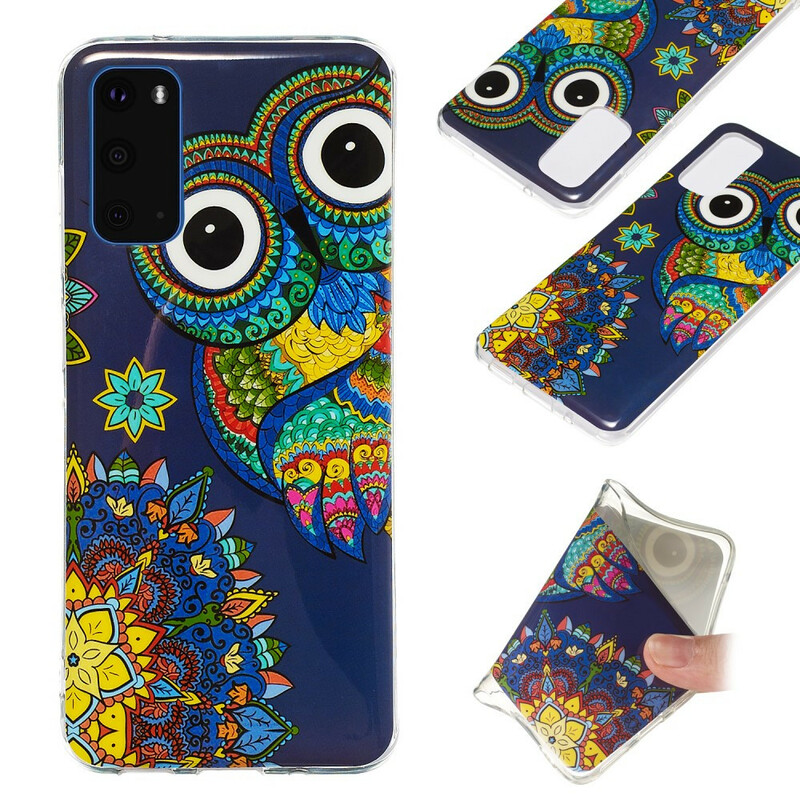 Samsung Galaxy S20 Hibou Mandala Fluorescent Case