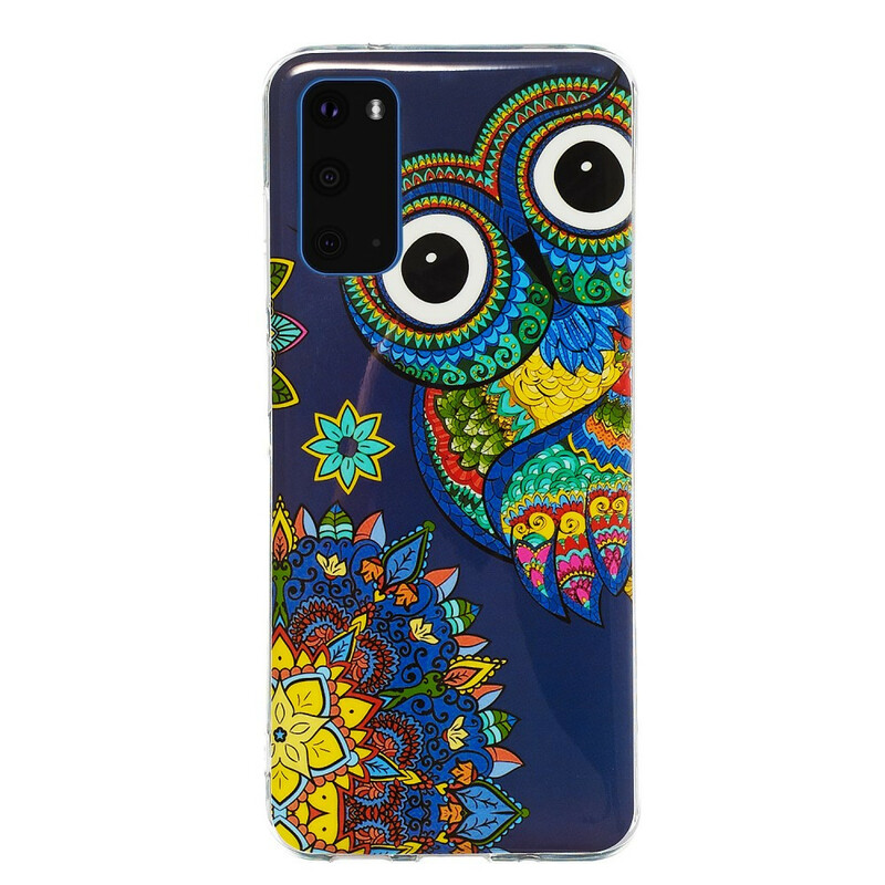 Samsung Galaxy S20 Hibou Mandala Fluorescent Case