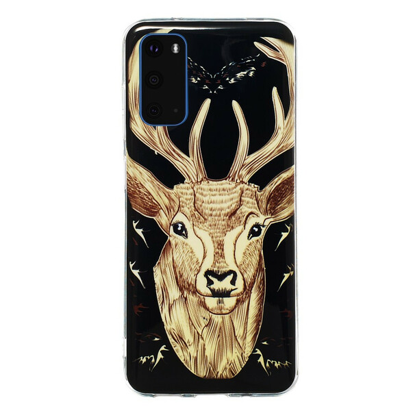 Samsung Galaxy S20 Case Majestic Fluorescent Deer