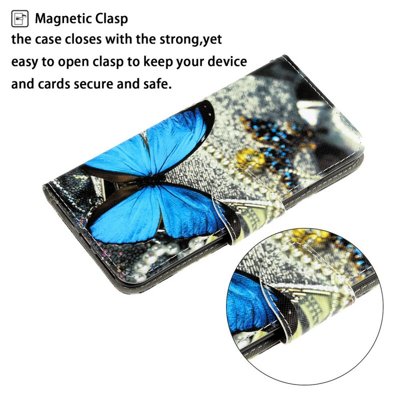 Samsung Galaxy S20 Plus Case Variations Butterflies with Strap