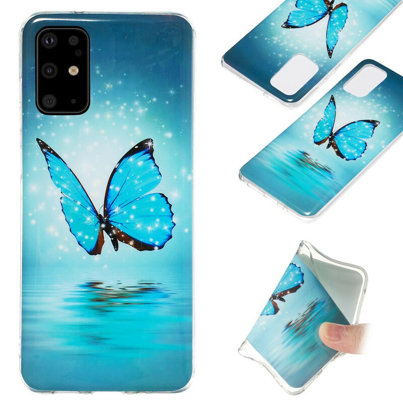 Samsung Galaxy S20 Plus Blue Butterfly Case