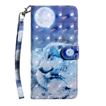 Case Samsung Galaxy A71 Wolf with Moonlight
