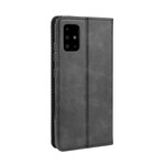 Flip Cover Samsung Galaxy A71 Effet Cuir Vintage Stylisé