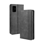 Flip Cover Samsung Galaxy A71 Effet Cuir Vintage Stylisé