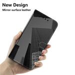 Samsung Galaxy A71 Mock Leather Case MIroir Cover