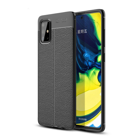 Samsung Galaxy A71 Leather Case Lychee Effect Double Line