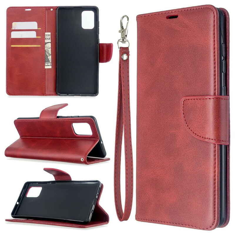 Samsung Galaxy A71 Case Smooth Oblique Flap