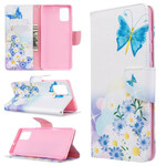 Samsung Galaxy A71 Case Painted Butterflies and Flowers