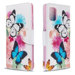 Samsung Galaxy A71 Case Painted Butterflies and Flowers
