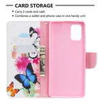 Samsung Galaxy A71 Case Painted Butterflies and Flowers