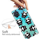 Case Samsung Galaxy A71 Top Pandas Fun