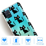 Cover Samsung Galaxy A71 Multiple Black Cats