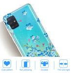 Samsung Galaxy A71 Blue Flowers Case
