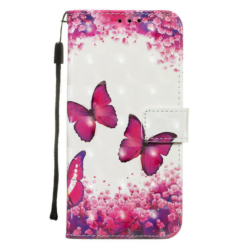 Case Samsung Galaxy A71 Red Butterflies