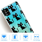 Samsung Galaxy S20 Plus Cover Multiple Black Cats
