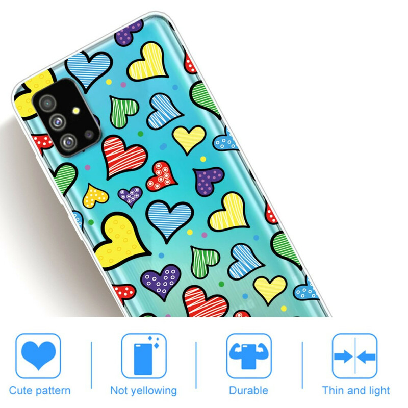Samsung Galaxy S20 Plus Case Multicolor Hearts