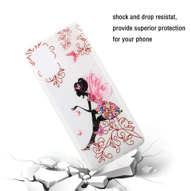 Samsung Galaxy S20 Plus Transparent Flowery Fairy Case