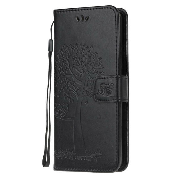 Case Samsung Galaxy S20 Tree and Owls with Lanyard