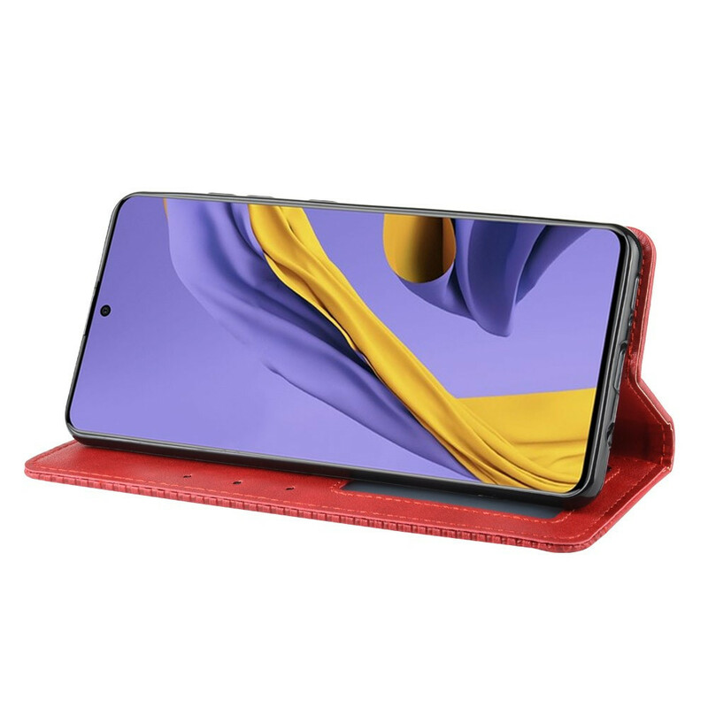Flip Cover Samsung Galaxy S20 Effet Cuir Vintage Stylisé Flip Cover Samsung Galaxy S20 Effet Cuir Vintage Stylisé
