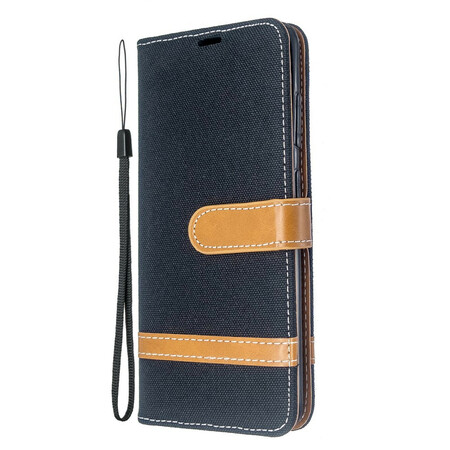 Samsung Galaxy S20 Case Fabric and Leather Effect with Strap