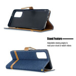 Samsung Galaxy S20 Plus Fabric and Leather Effect Case with Strap