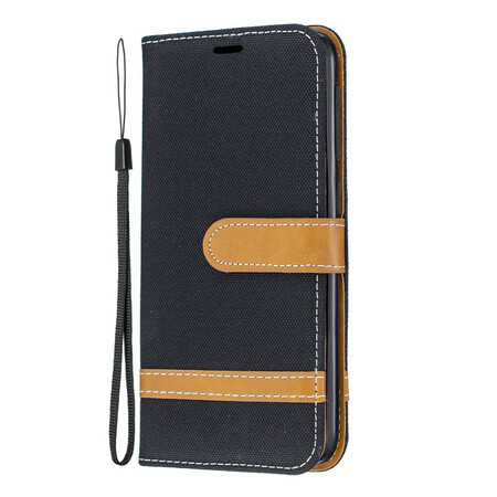 Samsung Galaxy A10e Fabric and Leather Effect Case with Strap