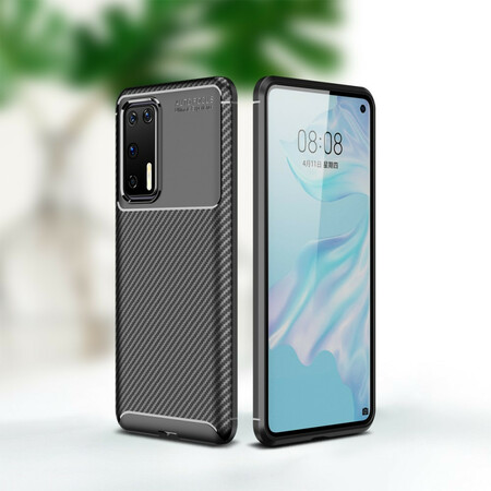 Huawei P40 Flexible Carbon Fiber Texture Case