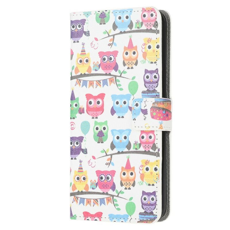 Cover Huawei P40 Lite Multiples Hiboux