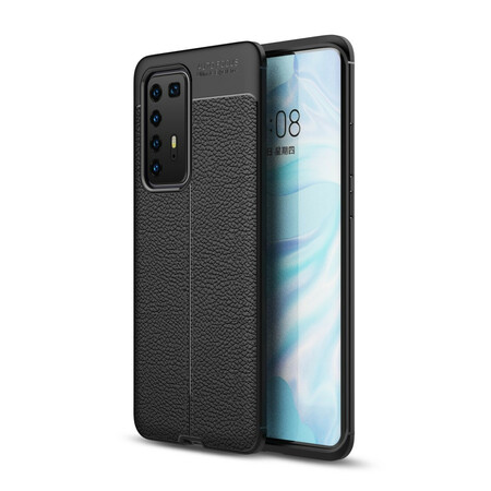 Cover Huawei P40 Pro Leather Effect Lychee Double Line