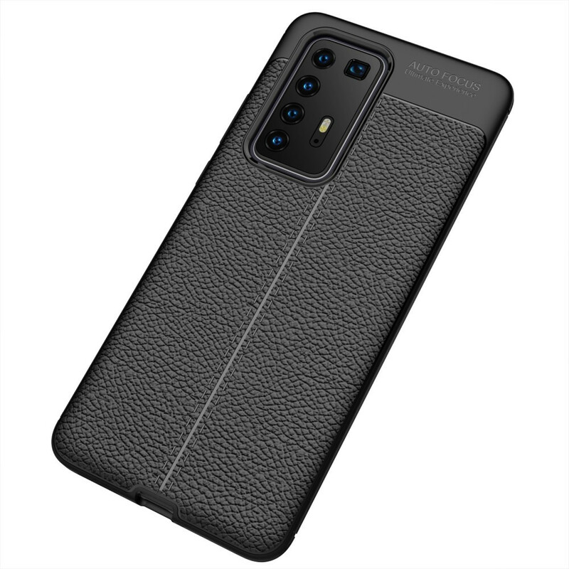 Cover Huawei P40 Pro Leather Effect Lychee Double Line