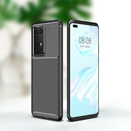 Huawei P40 Pro Case Flexible Carbon Fiber Texture