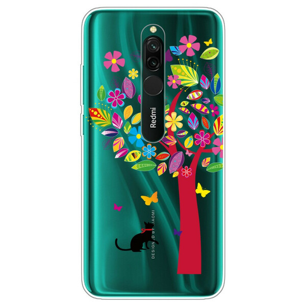 Xiaomi Redmi 8 Cover Cat under the Tree Colorful
