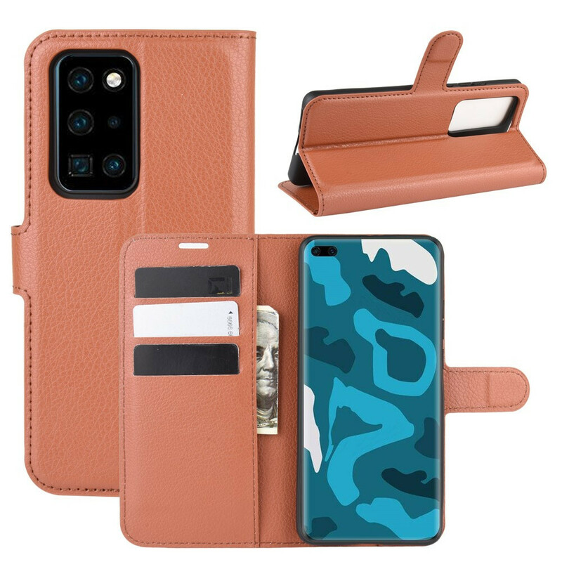 Cover Huawei P40 Pro Simili Cuir Lychee Classique